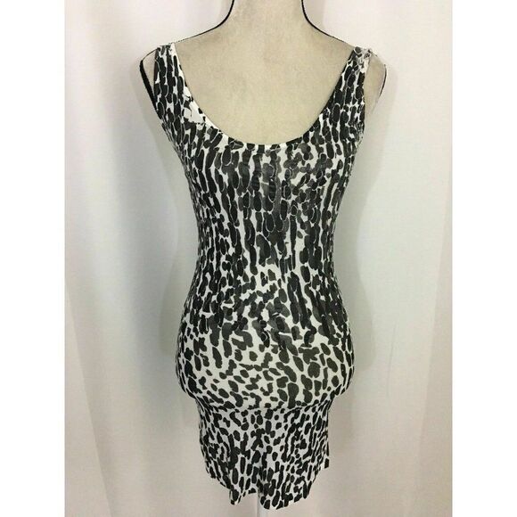 Monrow Leopard Print Long fitted tank top - Picture 1 of 9
